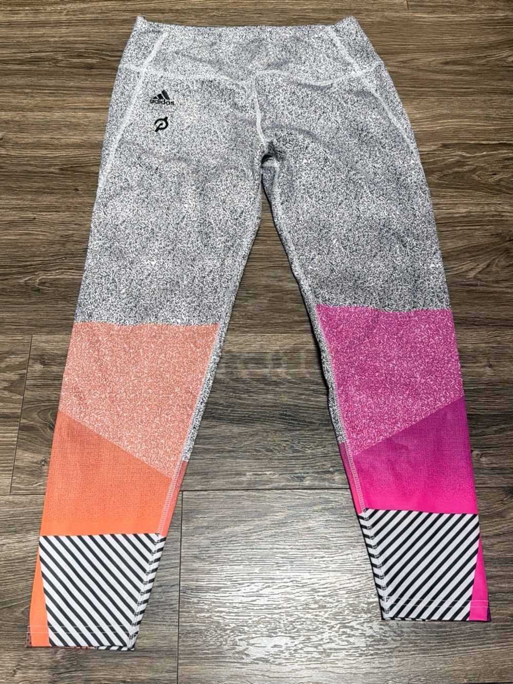 Women’s Adidas Heat  heat. RDY GrayLeggings with Pink & Orange Colorblock